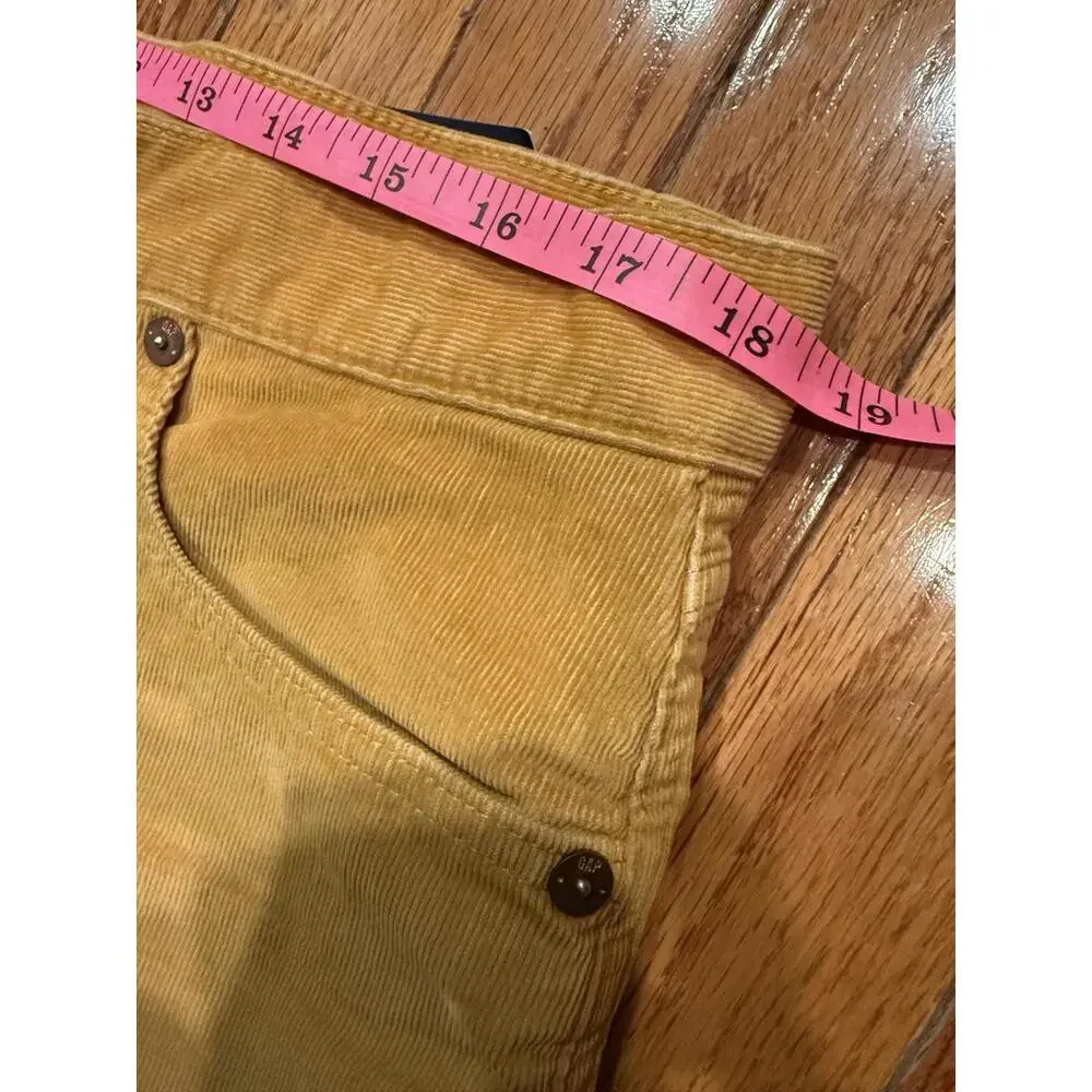 NWT GAP Women's Corduroy Shorts Size 12 Golden Yellow Mustard Frayed Hem - Picture 4 of 6